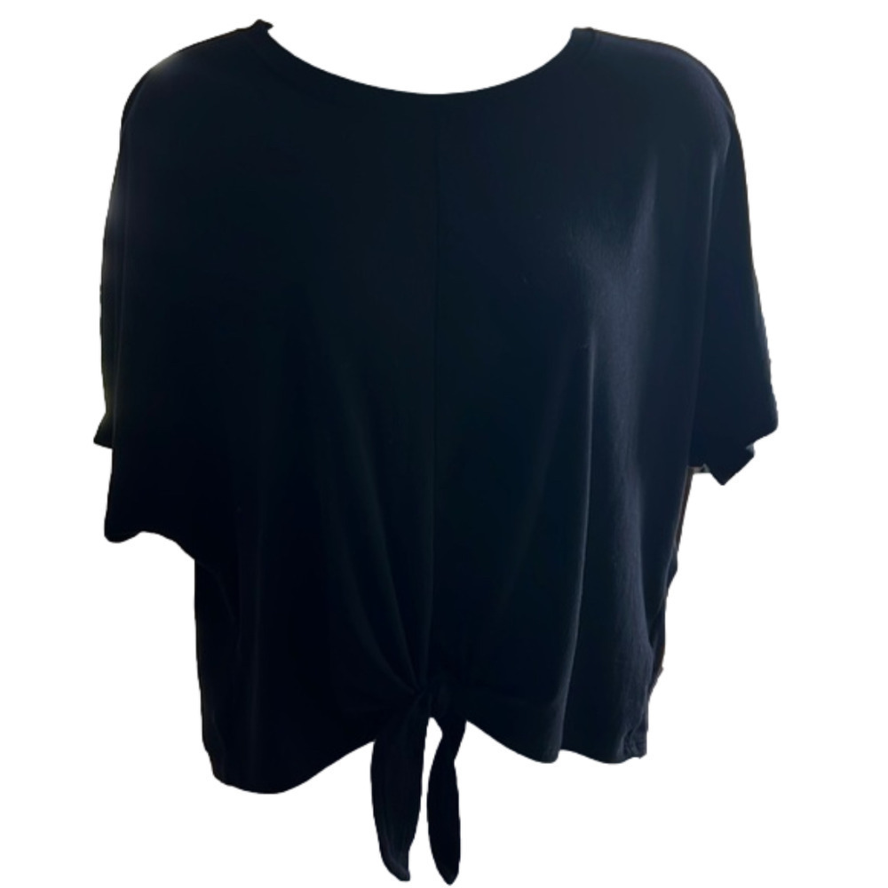 Old Navy Casual Top Shirt with Tie Black Size Medium M